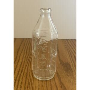 Pyrex 8 oz Clear Glass Baby Nursing Bottle, Raised Pyrex Letters Vintage